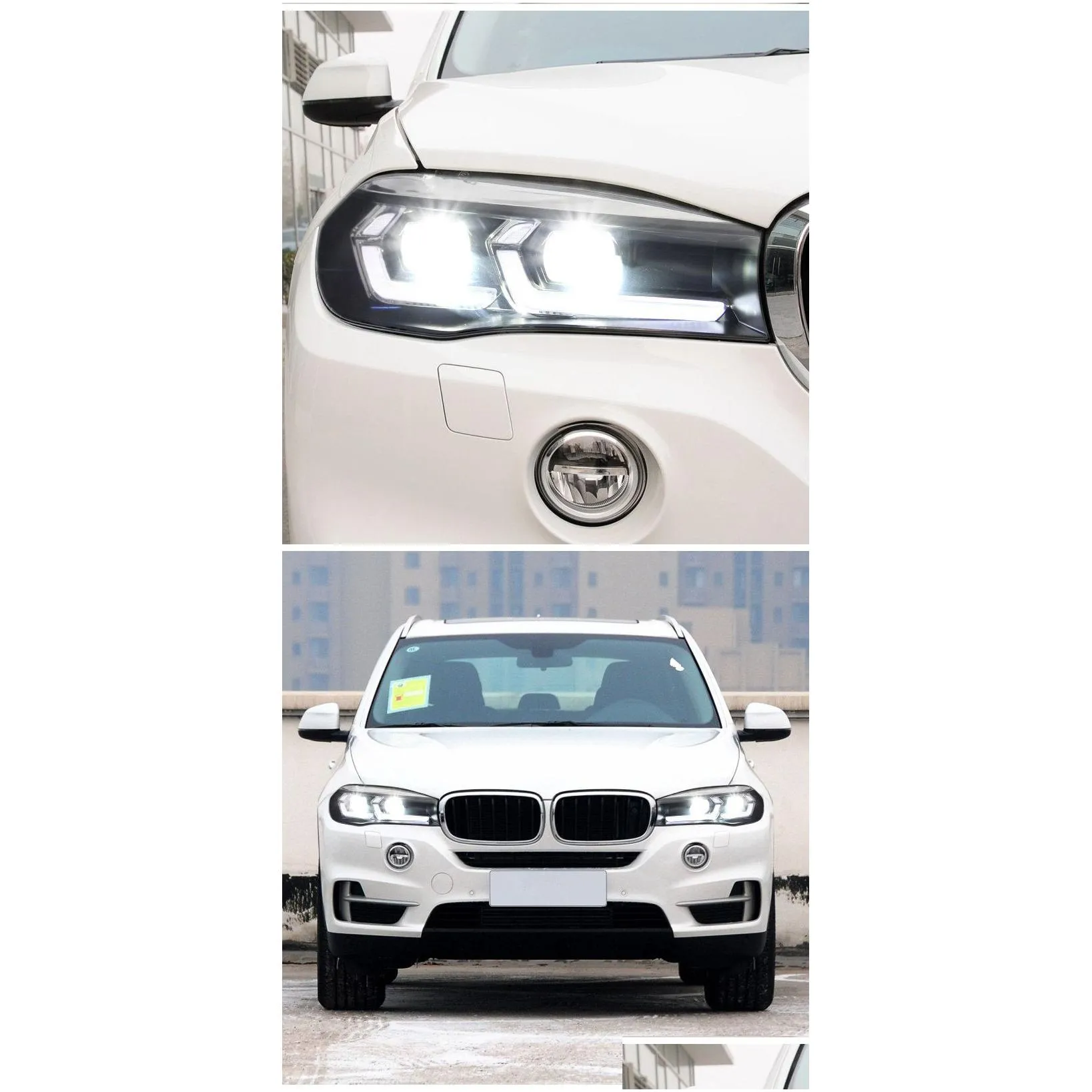 f15 led daytime running head light for bmw x5 x6 headlight assembly 2013-2019 f16 f85 dynamic turn signal dual beam lens auto lamp