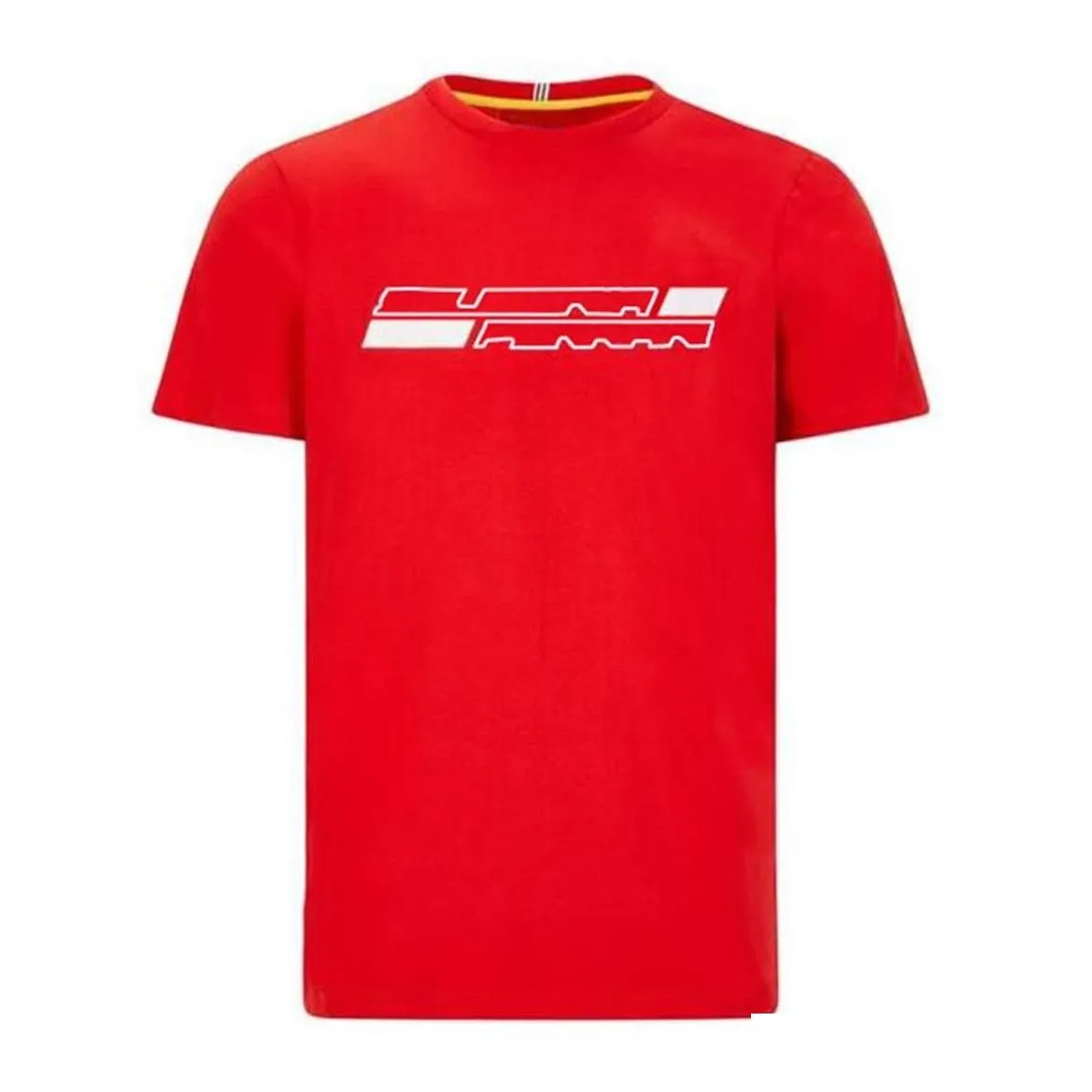 f1 racing suit team short-sleeved round neck t-shirt formula 1 fans tops can be customized with the same style