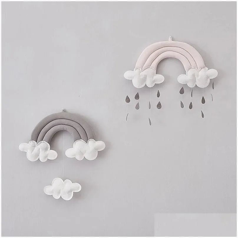baby bed around bumper bar crib cot room clouds accessories for infant baby bedding set toys kids crib pendant 240112