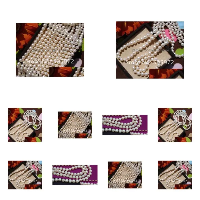 Chokers Real Pearls Long Sweater Jewelry Winter/Spring/Summer/Autumn Pearl Necklace Knotted Costume Jewellery On Sale 230923 Drop Del Dhfq9