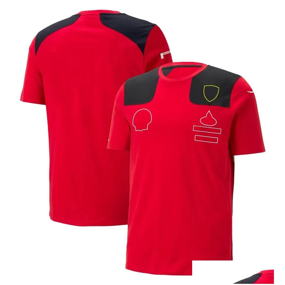 formula 1 2023 team t-shirt new f1 t-shirt polo shirts motorsport driver red t shirt breathable short sleeve jersey