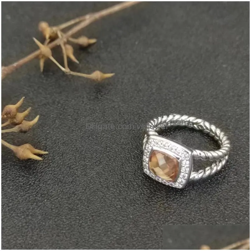 band rings dy designer selling band rings women luxury twisted two color cross pearls vintage ringdiamond wedding fashion jewelry gift 2024 designer ring