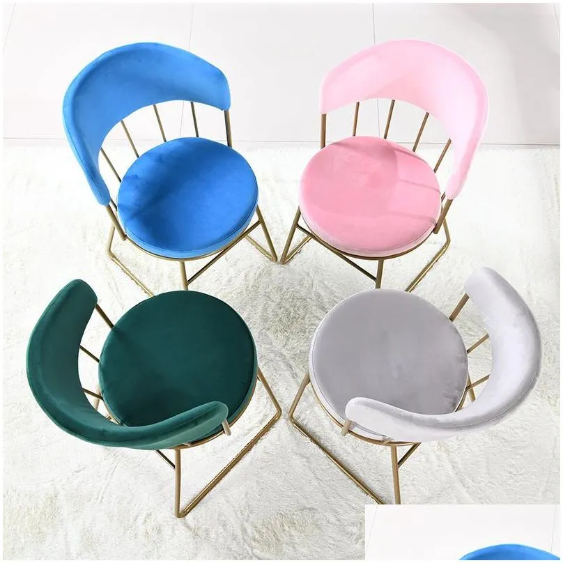 nordic light luxury negotiation table living room furniture cafe dessert shop metal chair for indoor home decor