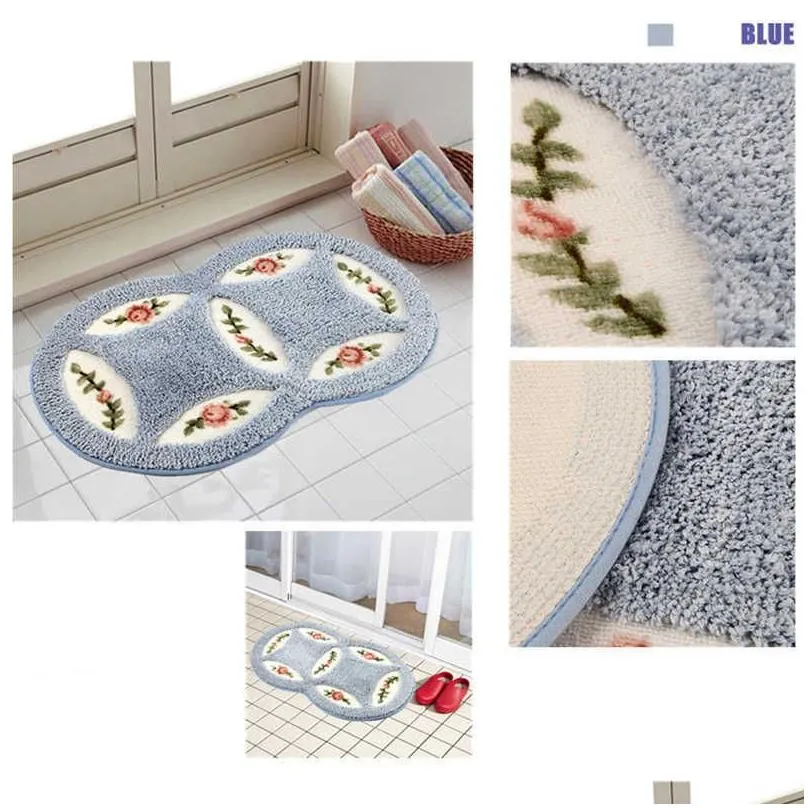 bahmetev pvc mesh coral fleece outdoor mats bathroom home area rugs water bath accent rugs anti slip anti-bacteria rugs 210724