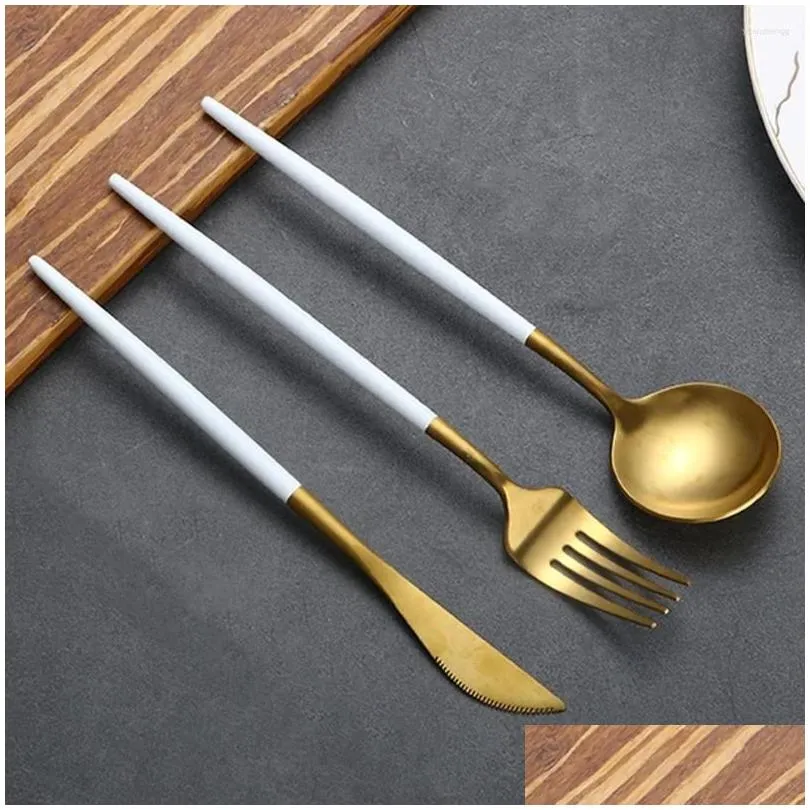 forks eating utensils platinum 304 stainless steel western cutlery three-piece set of serving