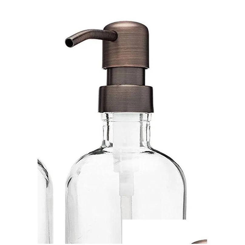 28/400 wholesale soap dispenser black bronze rust proof 304 stainless steel liquid pump for kitchen bathroom jar not included