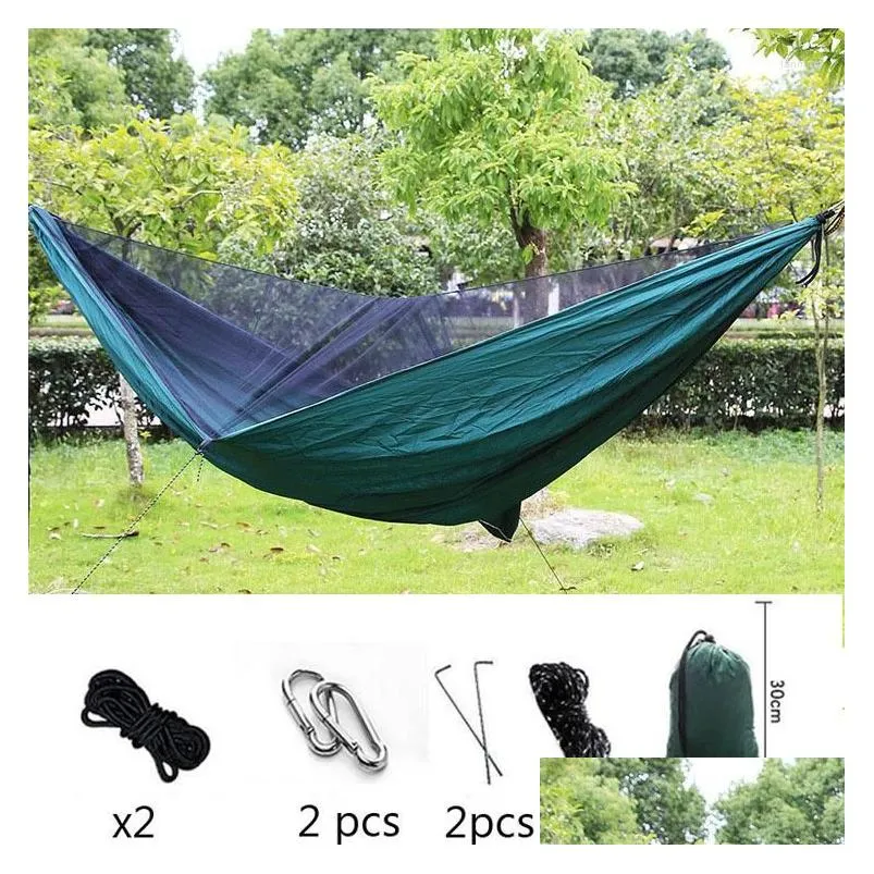 hammocks fashion double parachute deployment mosquito hammock 290 140 wind rope nail anti rollover handing bed chair swing