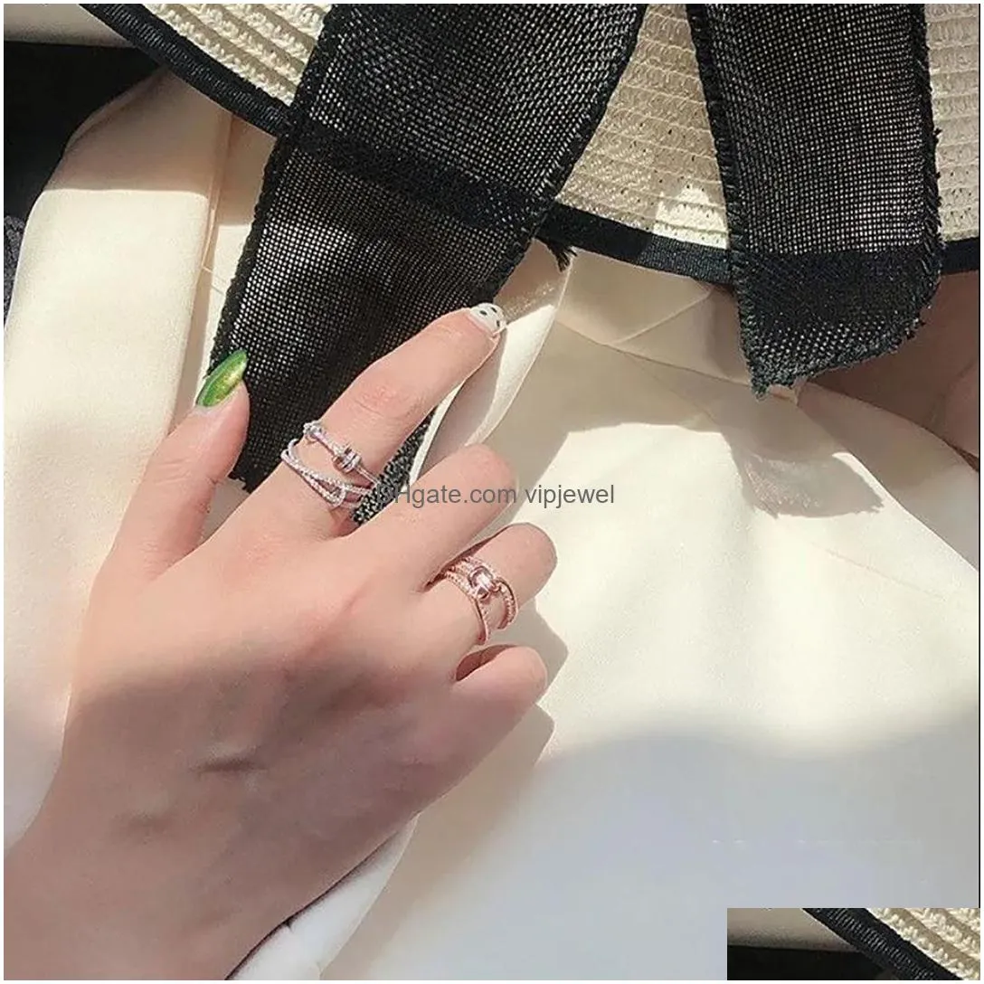 s desingers index finger rings female fashion personality ins trendy niche design time to run internet celebrity ring elegant with