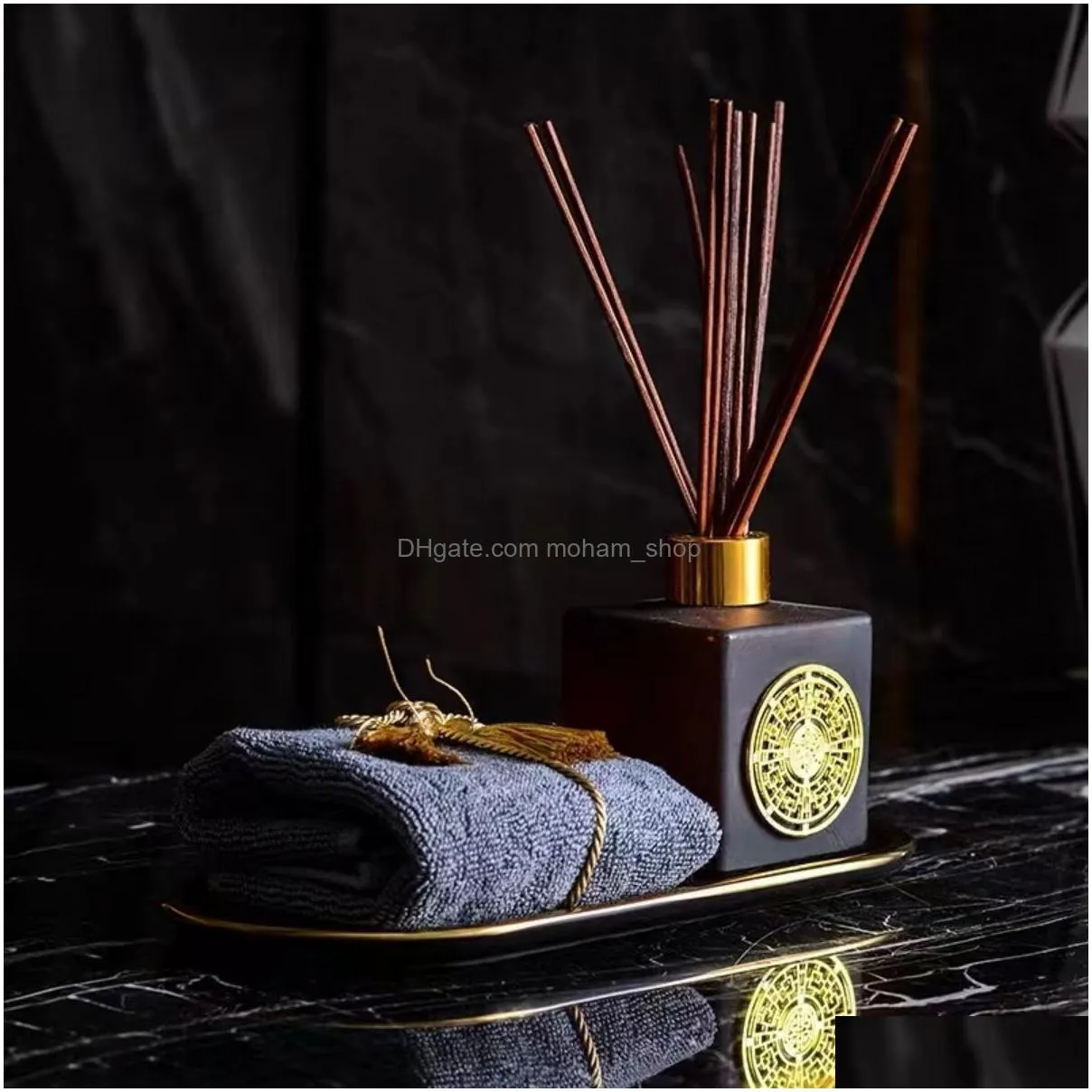 vanilla coconut vintage aromatherapy rattan diffuser home decor essential oil infuser fragrant-smelling bathroom air freshener 5.07