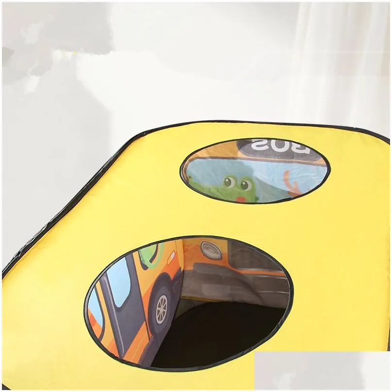 cartoon bus indoor tents 29.5x28.3x44.9inch children outdoor playhouse 75x72x114cm automatic play tent waterproof cloth children furniture by air