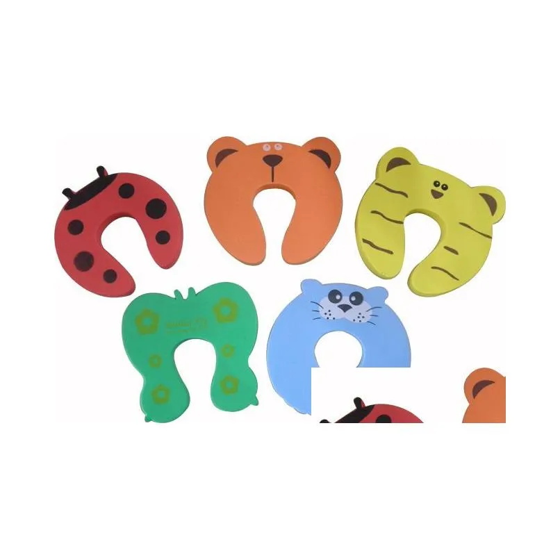 new care child kids baby animal cartoon jammers stop door stopper holder lock safety guard finger 7 styles