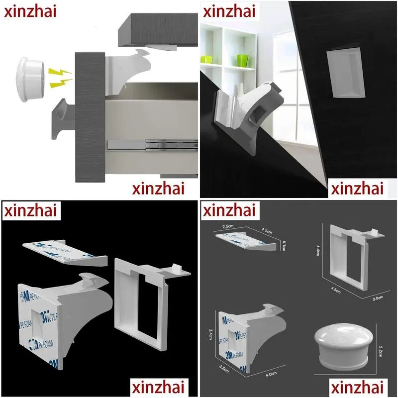 children`s invisible safety locks baby drawer lock cabinet door magnetic magic 41 240115