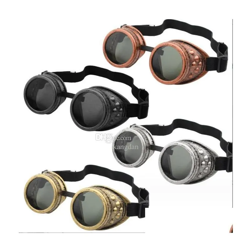 heavy metal steampunk motorcycle glasses gothic style driver goggles protective glasses for cosplay halloween decorations