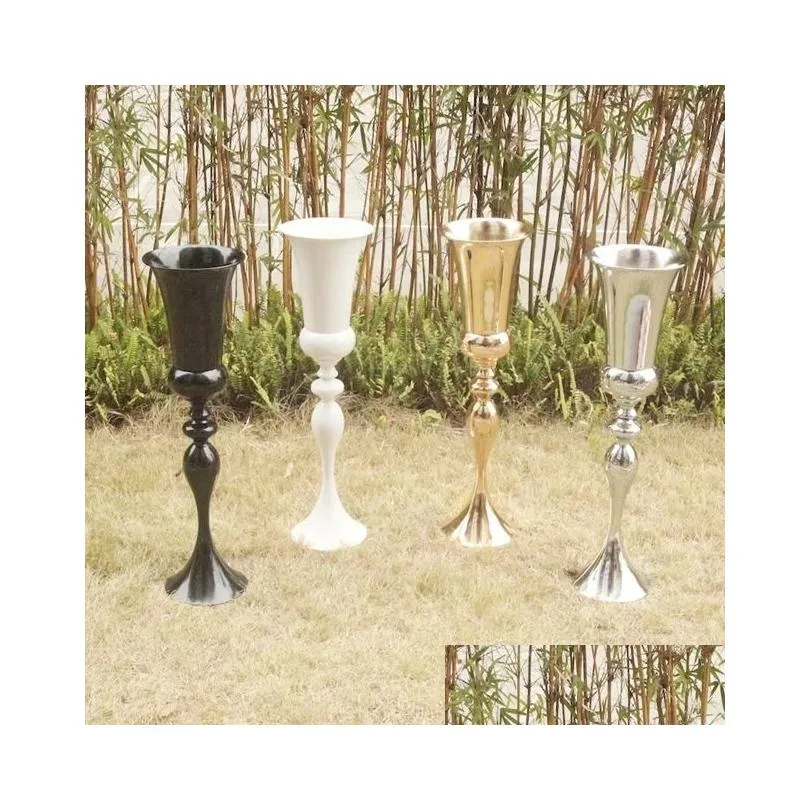 wholesale silver metal flower stand for wedding table centerpieces decoration and event decoration flower stand floral vase 335daotude