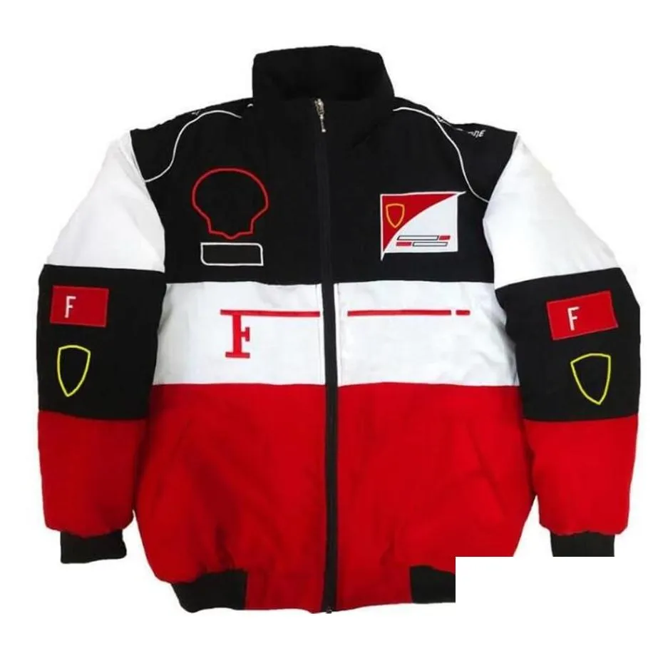 f1 formula one racing jacket autumn and winter full embroidered logo cotton clothing spot sales