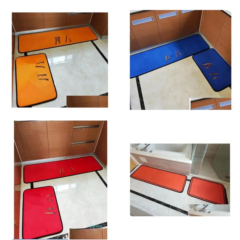 printing bath mats and shower room set modern style non-slip beside bathtub cover mat microfiber