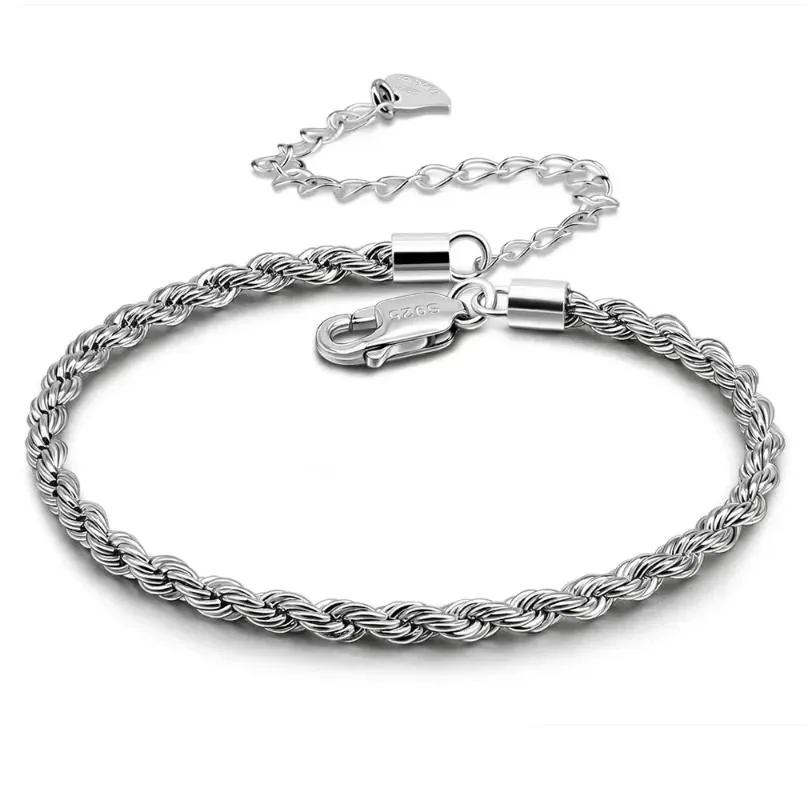 anklets bohemia 925 sterling silver cuba chain link ankle bracelet for women fashion lock charm anklet on leg boho jewelry gift