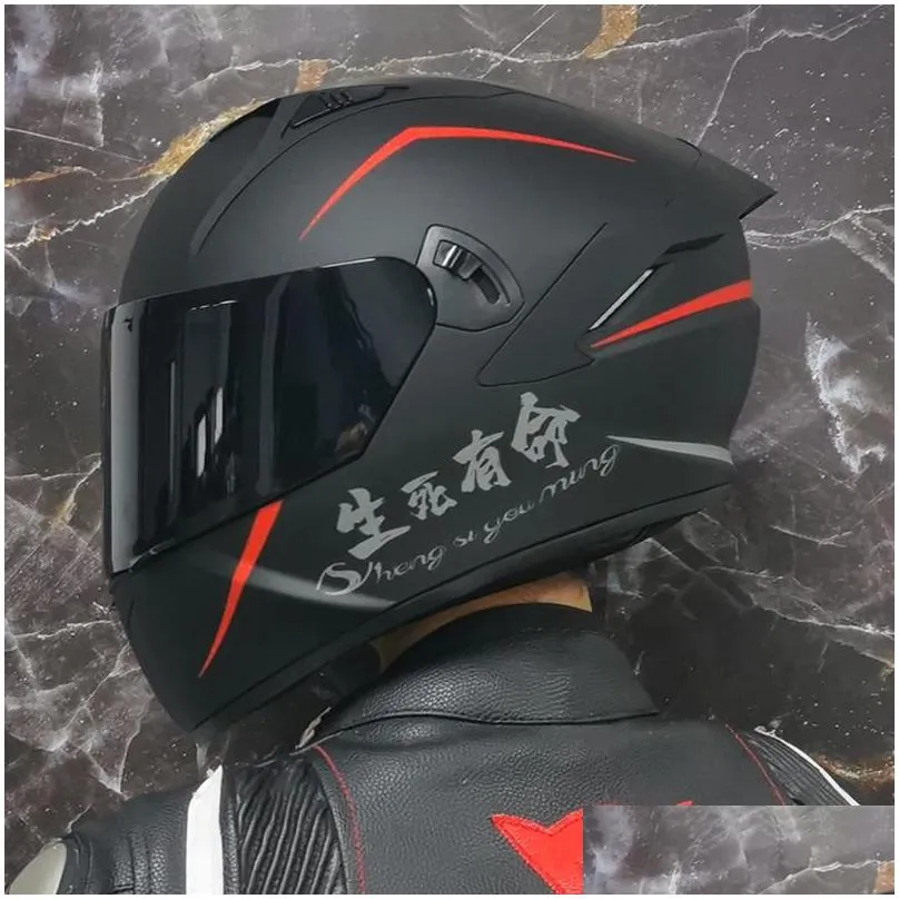 motorcycle helmets full face helmet dual shield racing moto dot