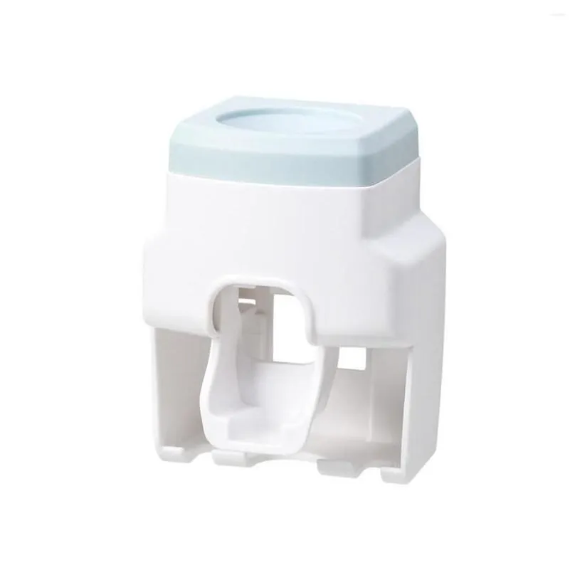 bath accessory set wall mount toothpaste holder toothbrush rack squeezer adhesive automatic dispenser
