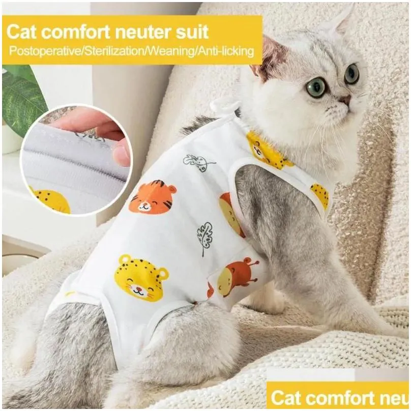 cat costumes protective clothes neutering clothing breathable recovery suit for female cats abdominal