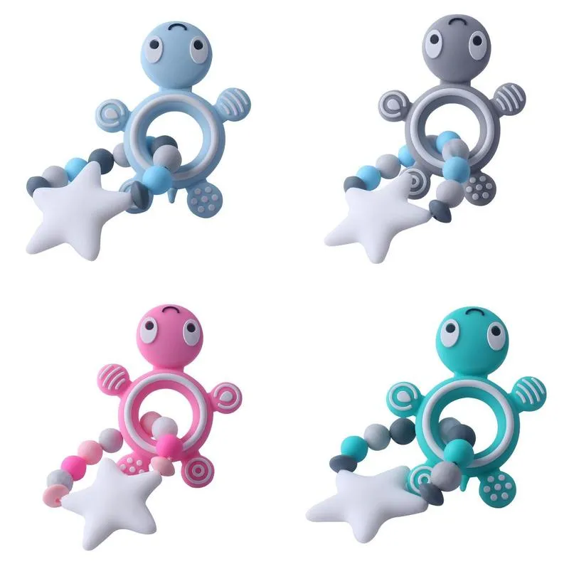 new tortoise silicone gum baby silicone big star molar toy