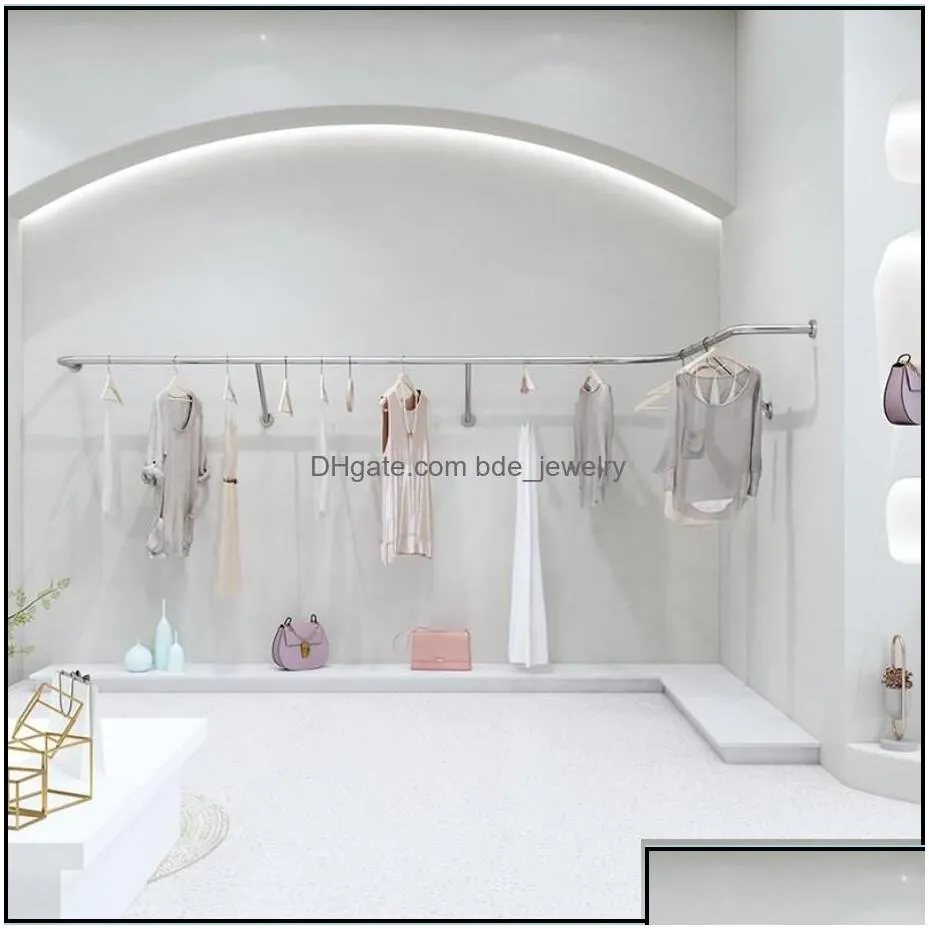commercial furniture clothes pole hanging commercial furniture on the wall of womens clothing store stainless steel sier hanger disp