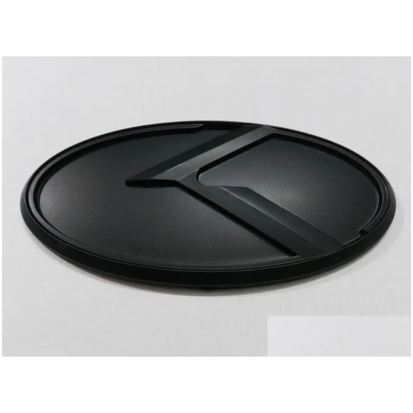 2pcs 3d black k logo badge emblem sticker fit kia optima k5 20112018car emblems1331716