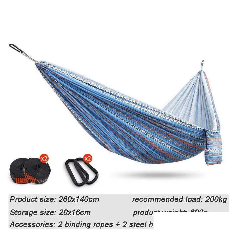 hammocks boho folding outdoor hammock portable garden sleeping travel supply camping swing net bed hamaki amache for women arjih hamper