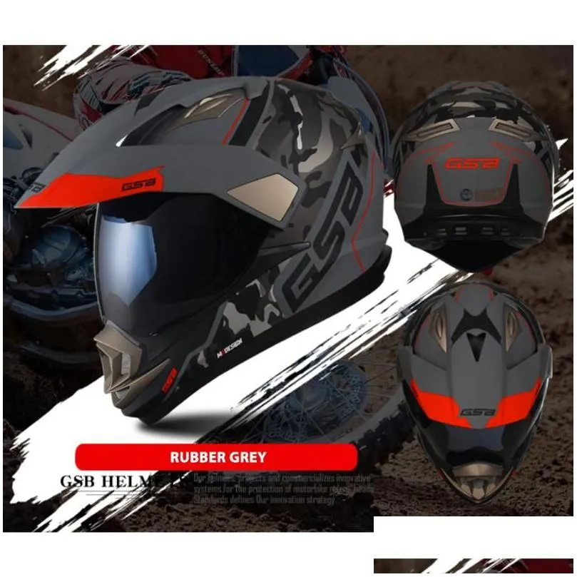 motorcycle helmets gsb helmet motocross atv full face moto cross downhill off-road men casco ece approved