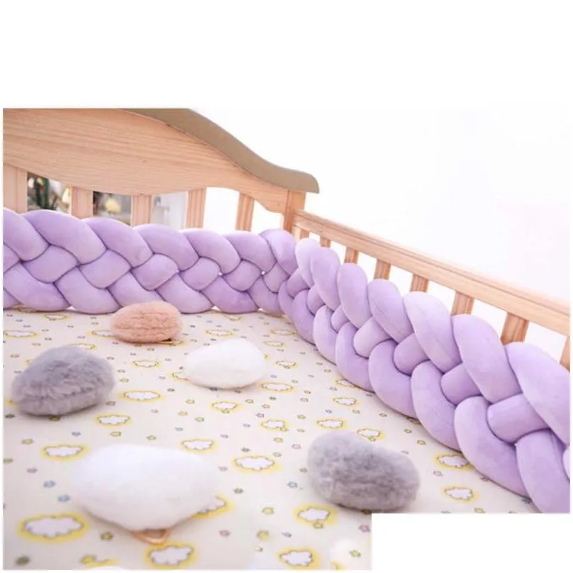 1m2m3m born cot bumper baby braid knotcradle braid crib bumper baby decorations baby room crib bebe infant knot pillow room