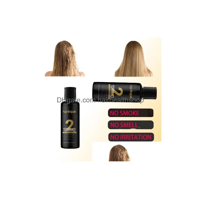 Shampoo&Conditioner Hairinque No Smell Keratin Treatment Conditioner 100Ml Nourishing Hair Spray Antistatic Replenishes Moisture Repai Dhqoi