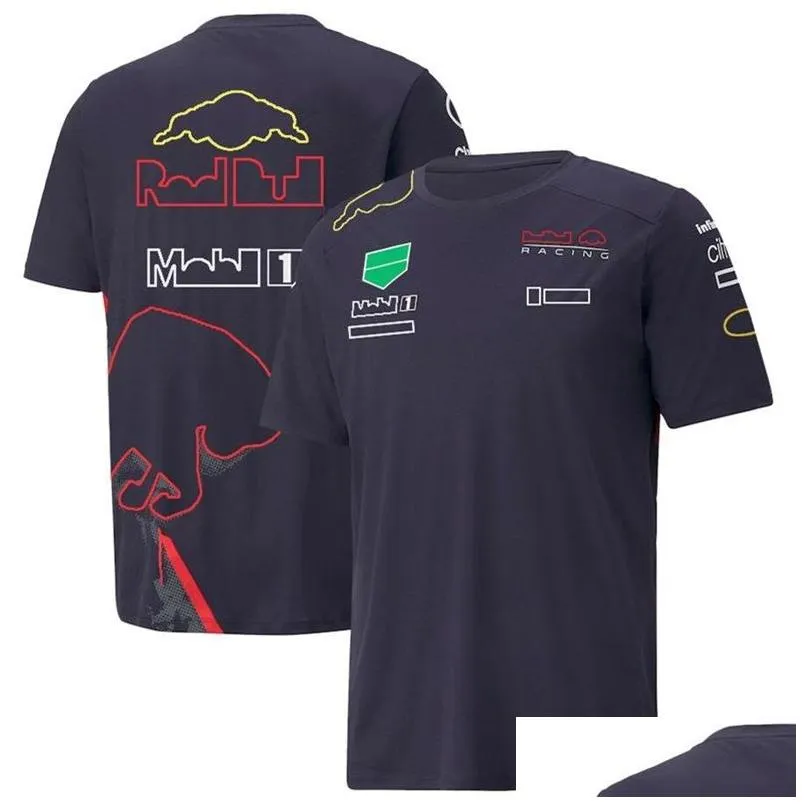 2023 new f1 team uniform plus-size round neck racing suit men`s and women`s sports casual t-shirt 2022 short-sleeved fan shirt