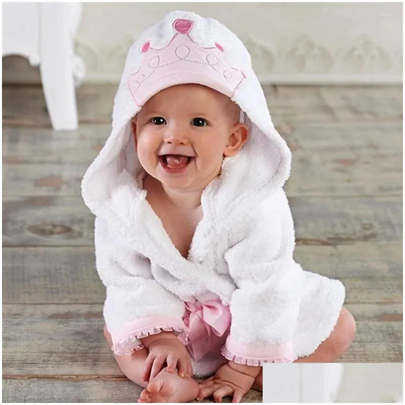 blankets lovely panda princess crown bathrobe cotton hooded beach towel spring warm cartoon baby cloak