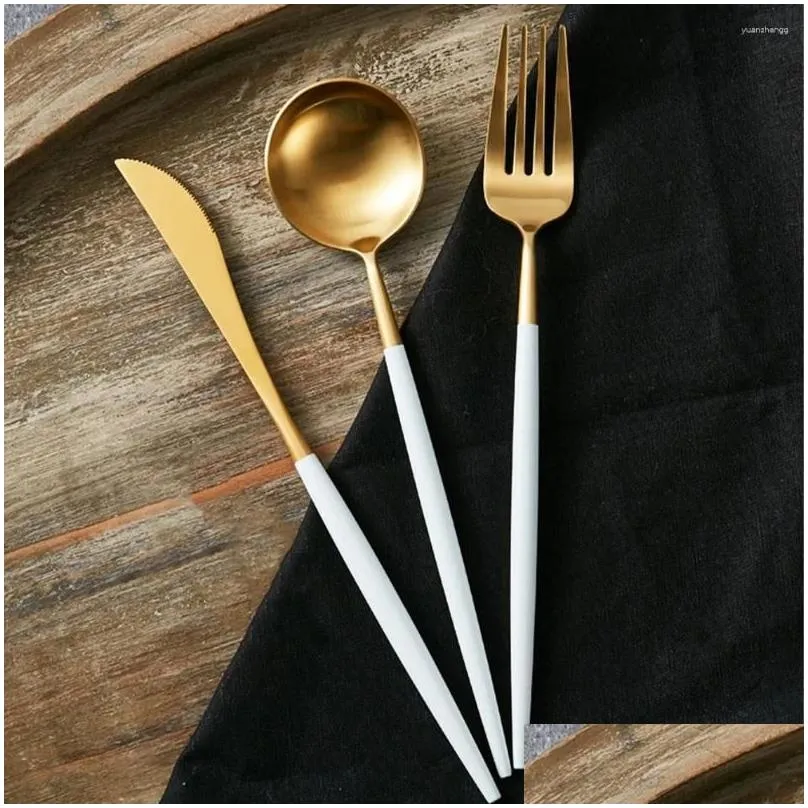 forks eating utensils platinum 304 stainless steel western cutlery three-piece set of serving