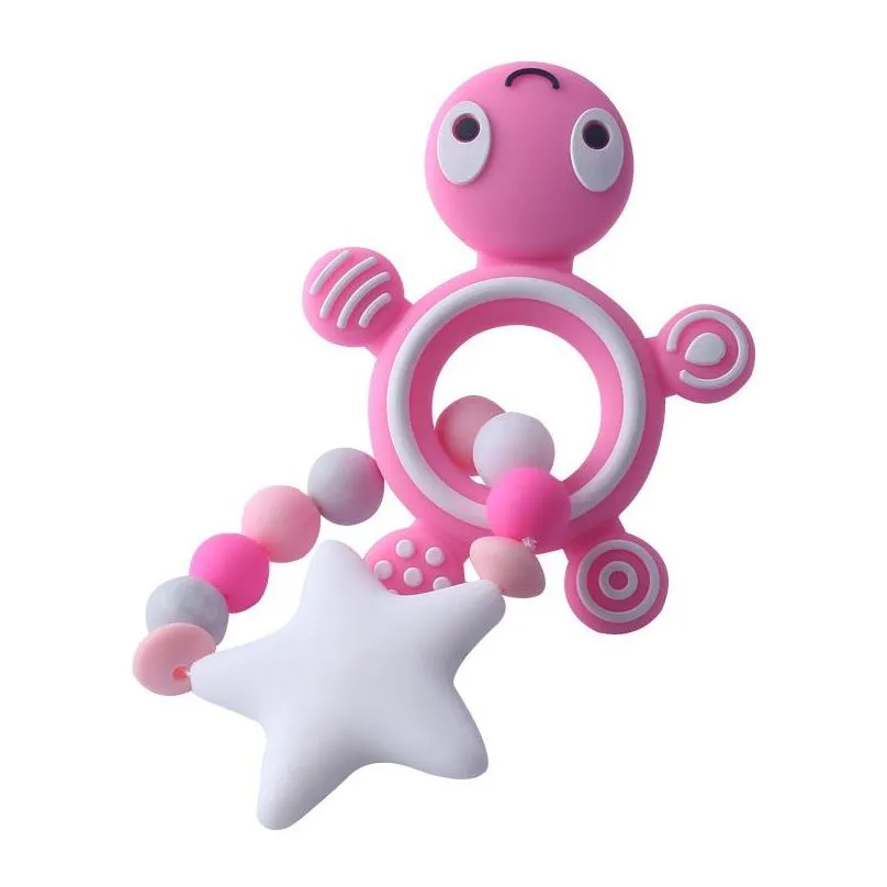 new tortoise silicone gum baby silicone big star molar toy