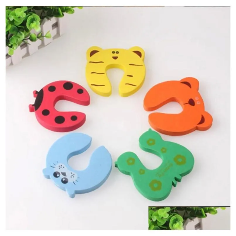 cartoon animals child finger corner guard baby locks infant safety protector door stopper kids cute door stops6891591