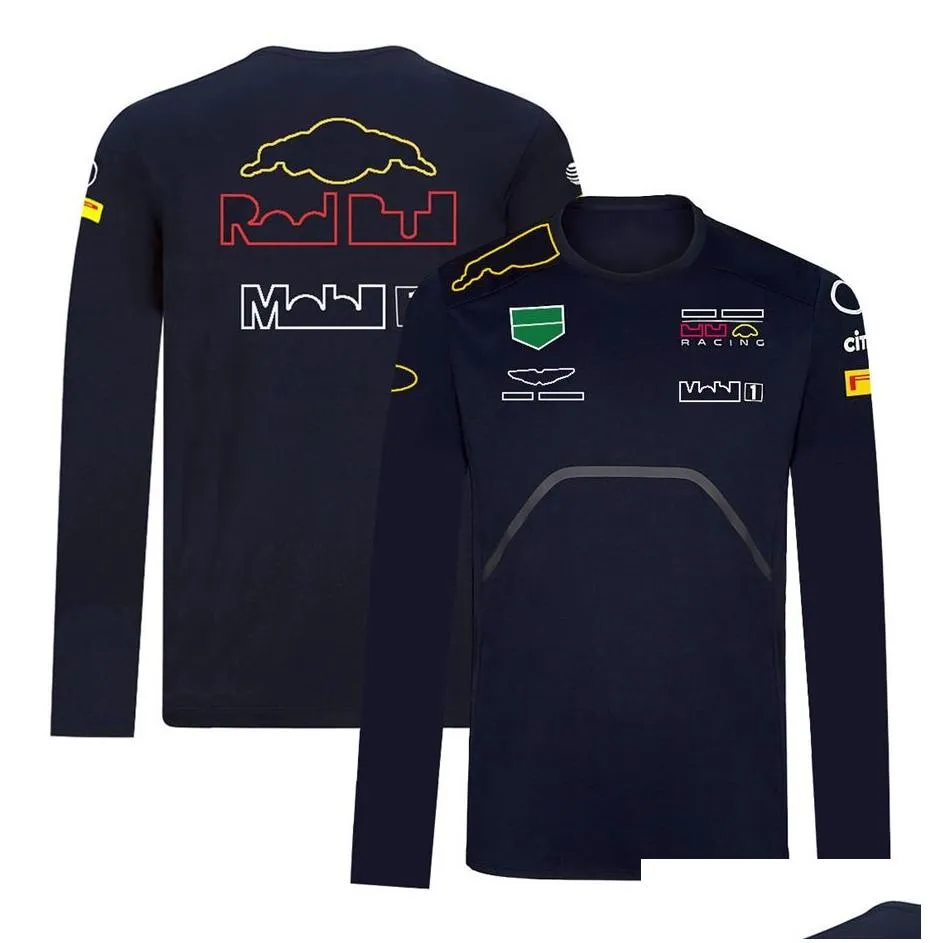 formula 1 team driver t-shirt 2022 f1 racing suit t-shirts long sleeve motorsport summer o neck breathable t shirt motocross jersey