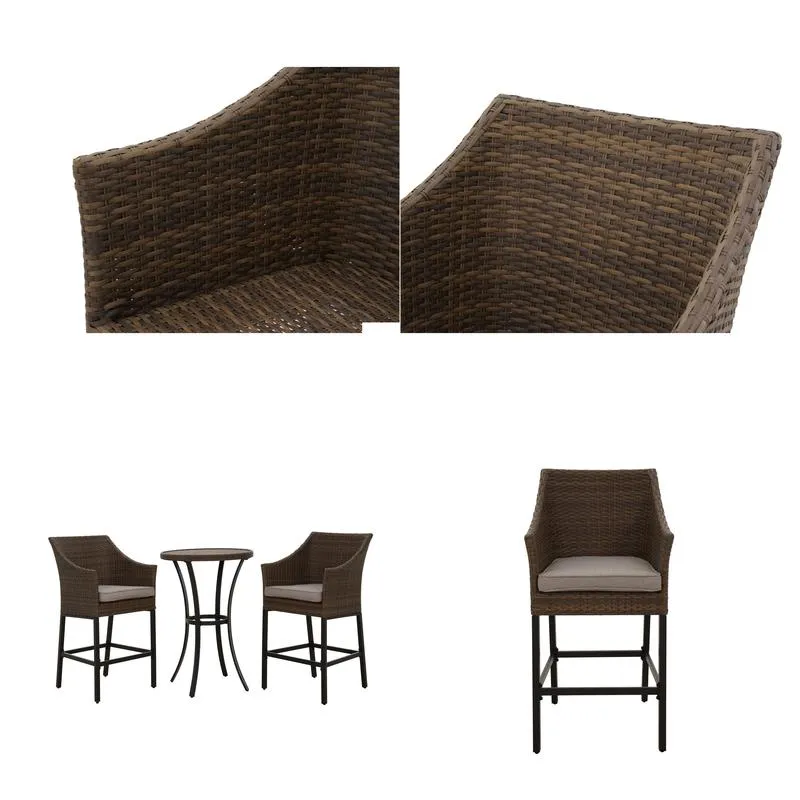 outdoor furniture,3 piece outdoor wicker bar stool