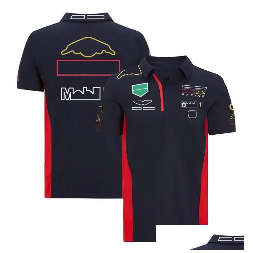 f1 team uniform short-sleeved lapel racing polo shirt casual quick-drying t-shirt can be customized