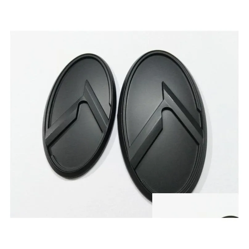 2pcs 3d black k logo badge emblem sticker fit kia optima k5 20112018car emblems1331716