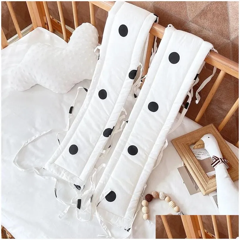 2pcs infrant crib protection wrap edge baby anti-bite solid color bed fence guardrail born rail cover care safety 240113