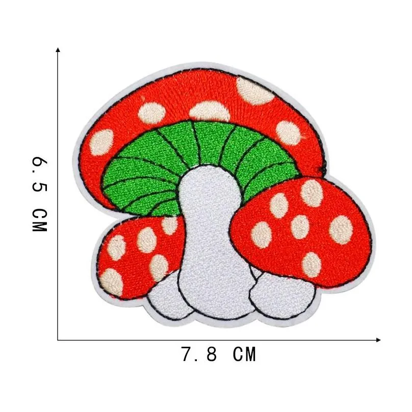 Sewing Notions & Tools Notions Mushroom Embroidered Iron On Es For Clothes Mini Cute Appliques Stickers Sewing Craft Clothing Decorat Dhvik
