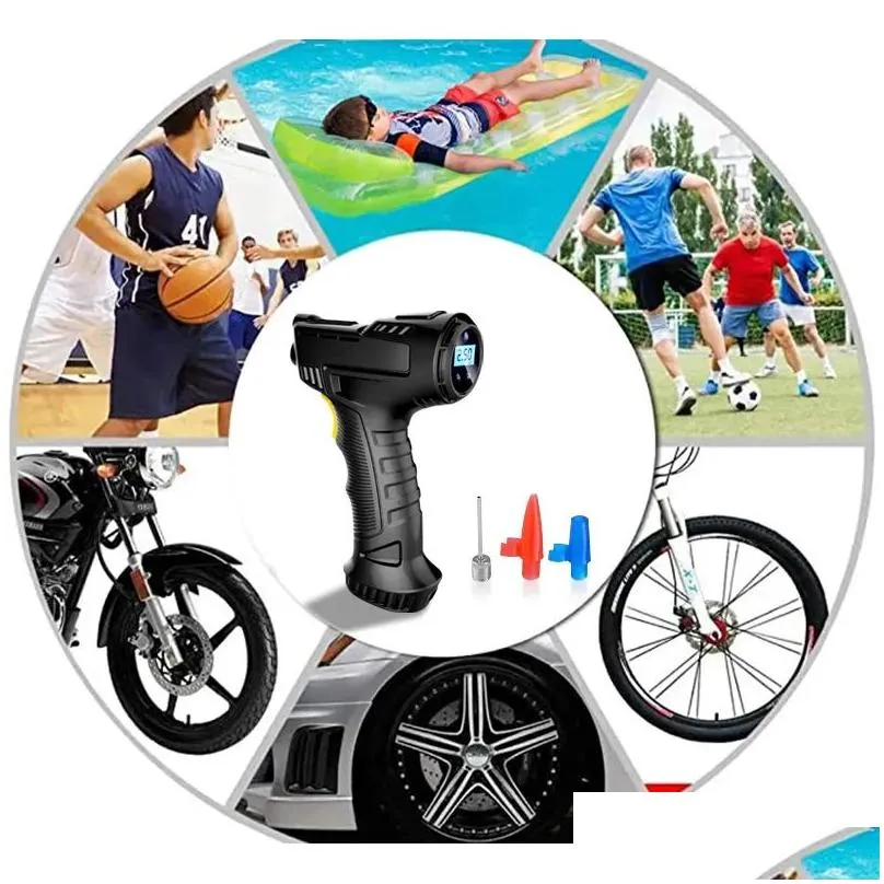 120w car air compressor wireless wired pointer inflatable pump portable air pump digital car automatic tire inflator equipment