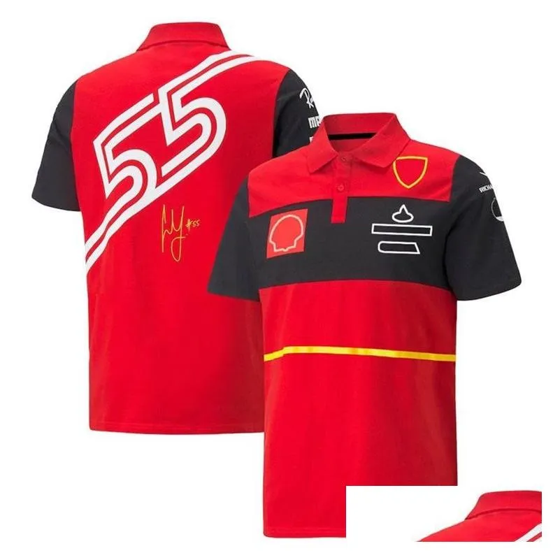 f1 formula one racing suit 2022 new team joint racing suit custom lapel polo shirt leisure sports