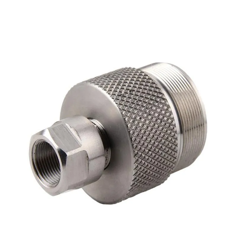 stainless steel thread adapter 1/2-28 m14x1 m15x1 to 5/8-24 muzzle device