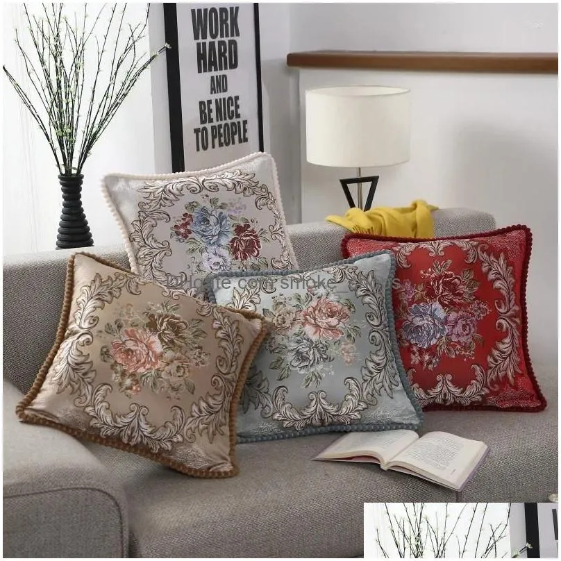 pillow ins plant flower pattern pillowcase modern minimalist office model room living bedroom fashion decor soft bag