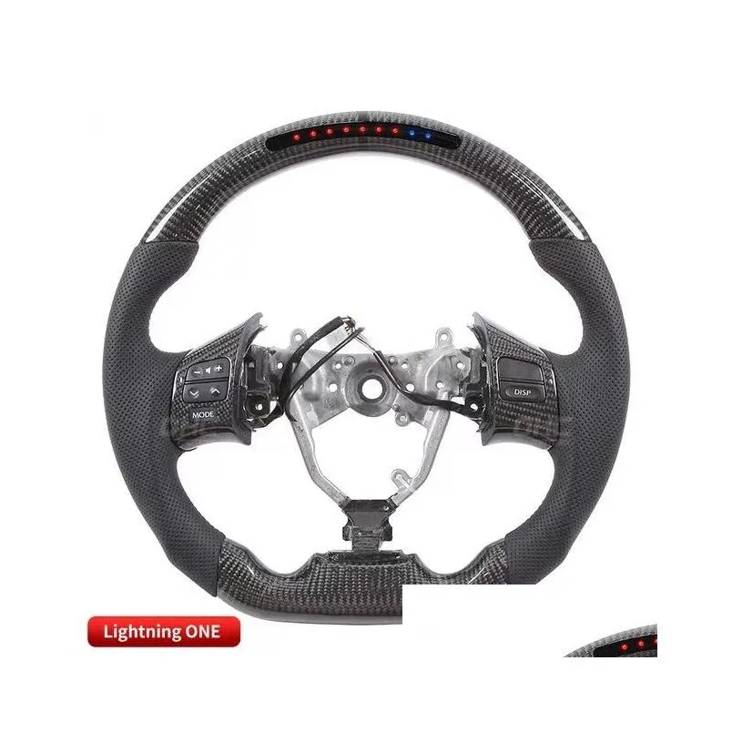 led smart carbon fiber steering wheel compatible for lexus is