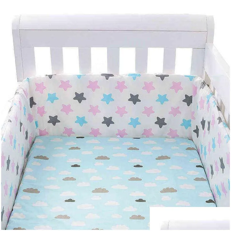 baby crib bumper set newborn polka dot cotton printed cot bumpers in crib infant protector for baby boy girl boy 20030cm