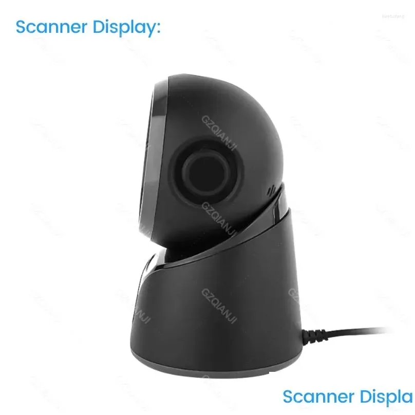 desktop 2d qr barcode scanner a5 hands-free omnidirectional usb big reader 1d screen barcodes scanning