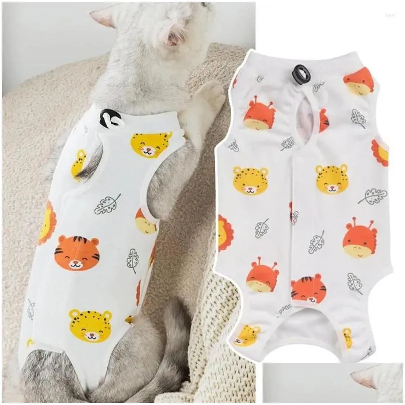 cat costumes protective clothes neutering clothing breathable recovery suit for female cats abdominal